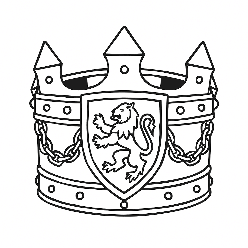 Coroa medieval para colorir