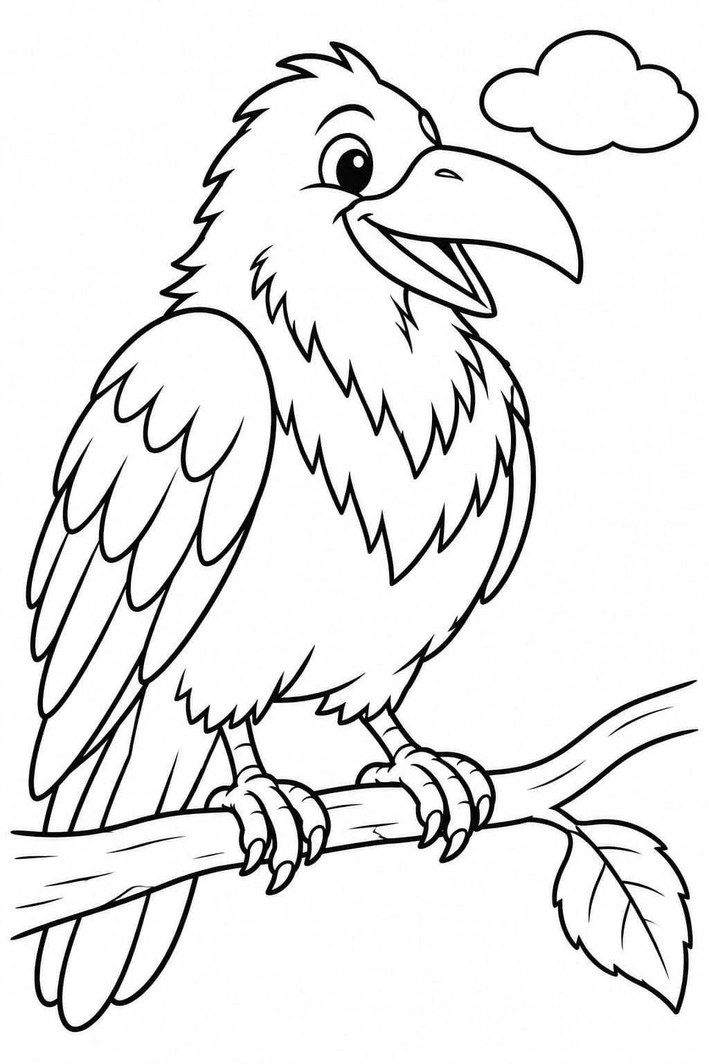 Corvo para colorir