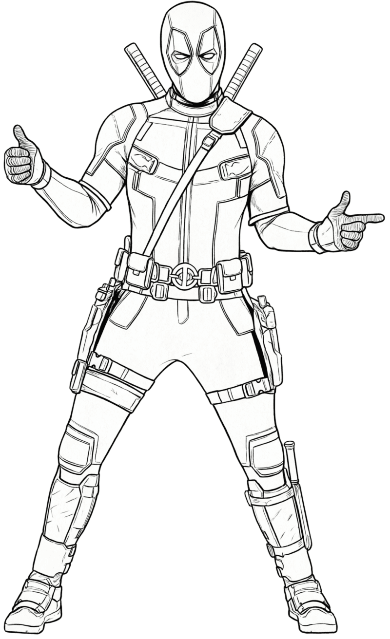 Deadpool para colorir