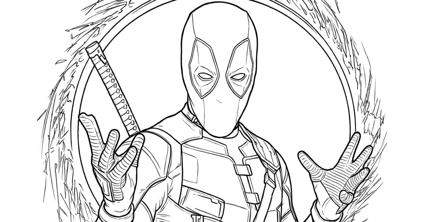 Símbolo do Deadpool para colorir