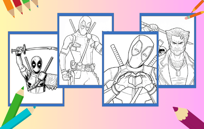Deadpool Para Colorir