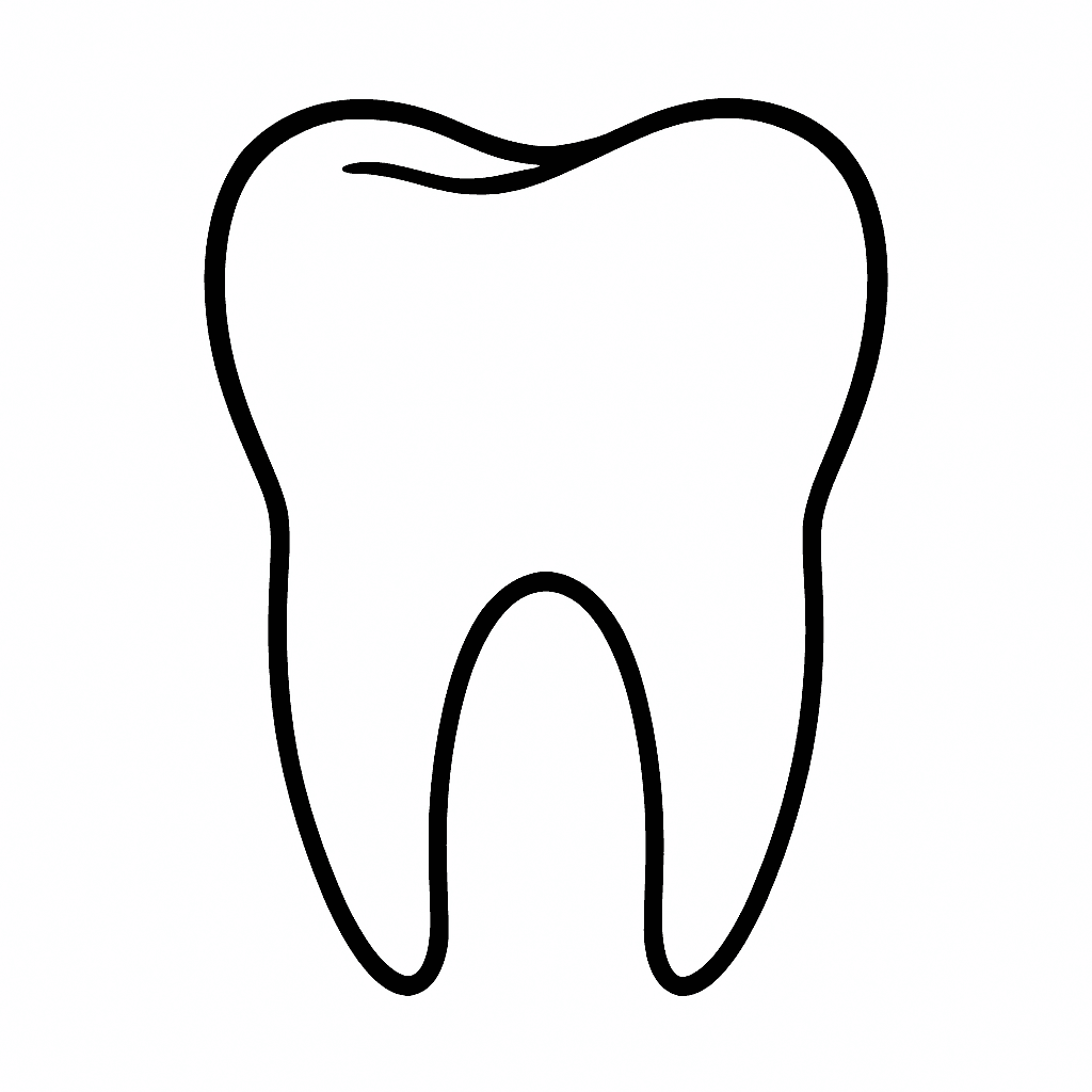 Dente clássico para colorir