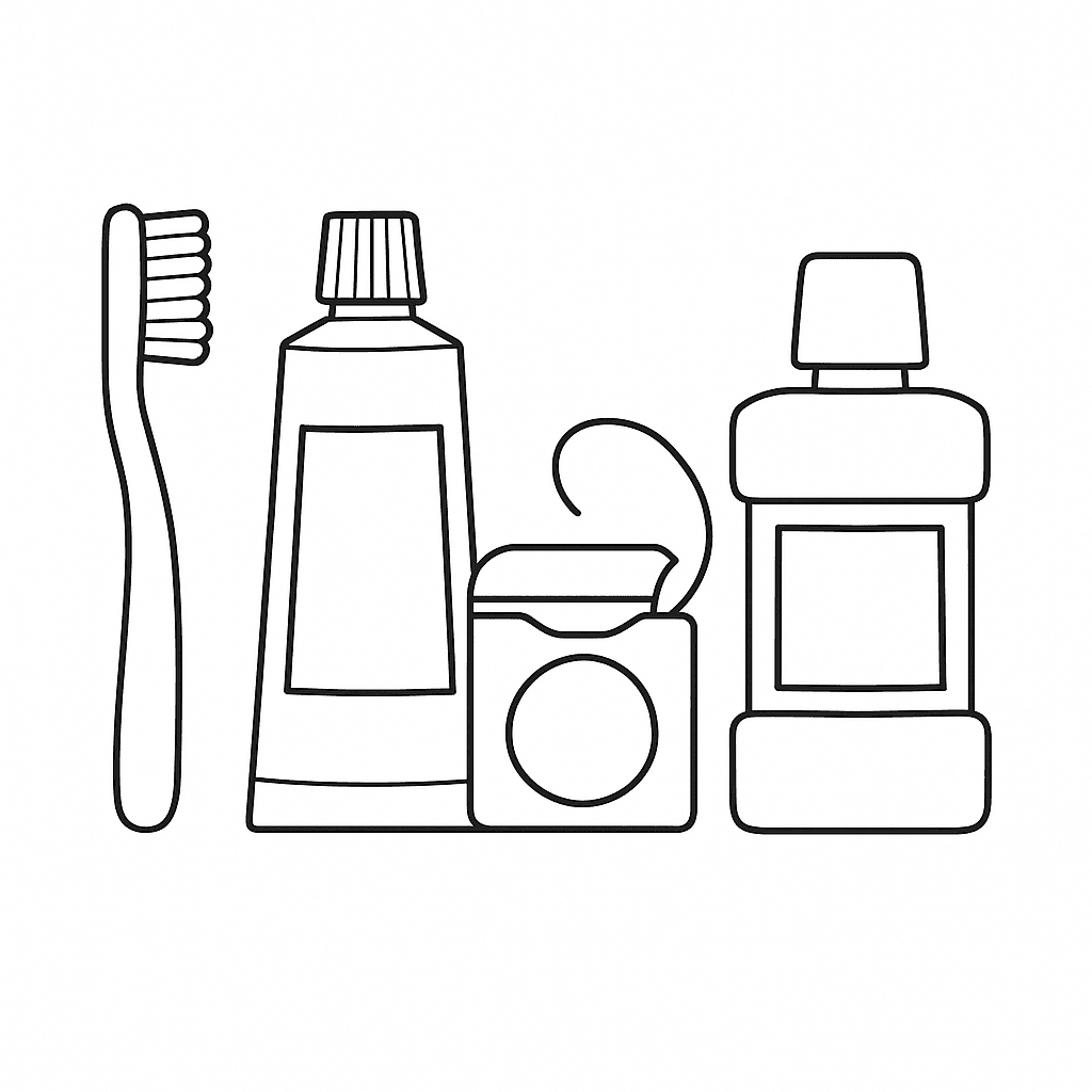 Kit de escovação para colorir