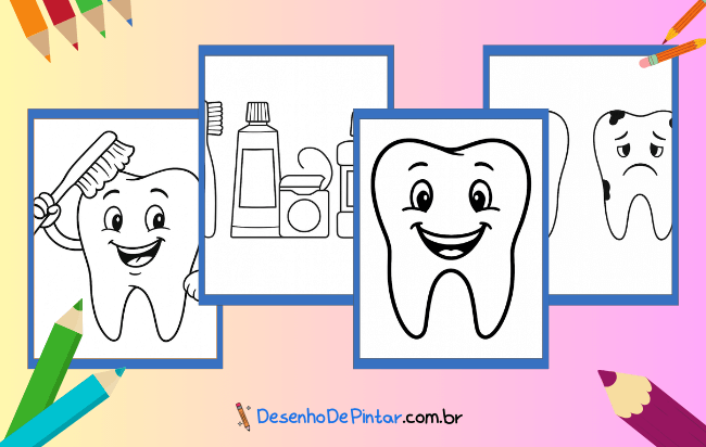 Desenhos de Dente para colorir