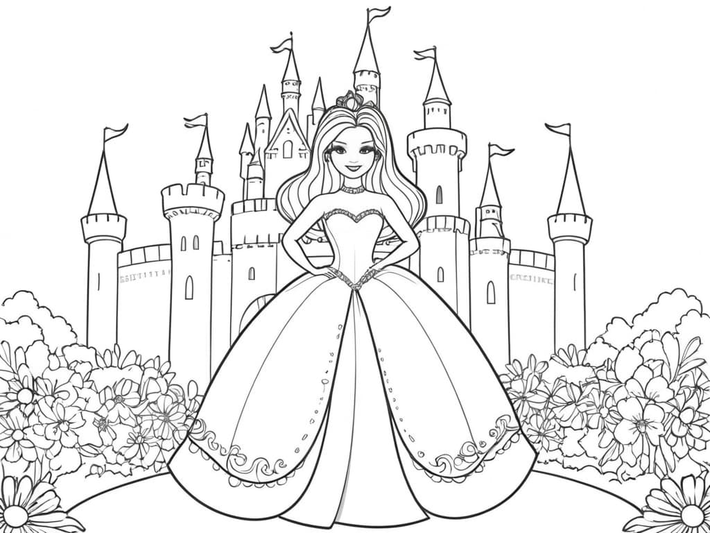 Barbie e seu castelo