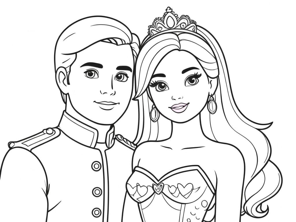 Barbie princesa e Ken
