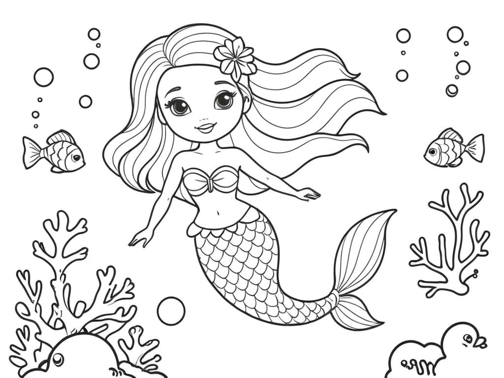 Barbie sereia no fundo do mar