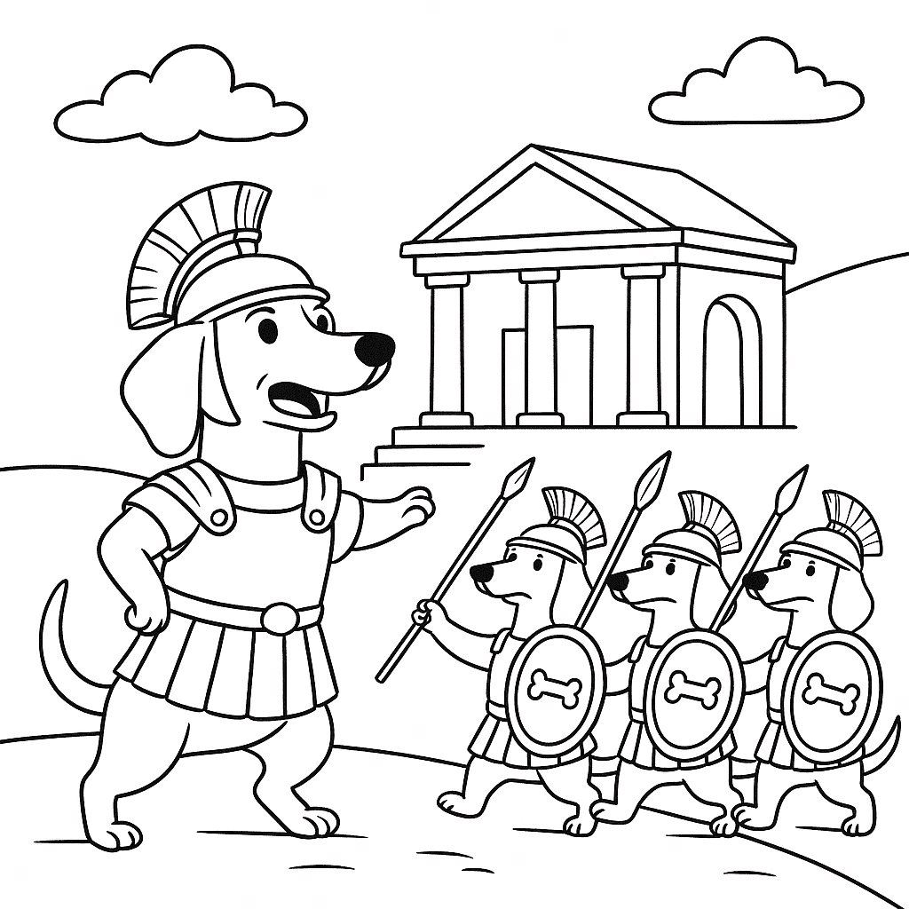 Dachshund romano para colorir