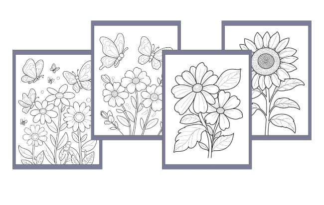 Desenho de Flor para colorir