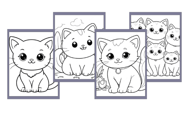 Desenhos de gatinho para colorir