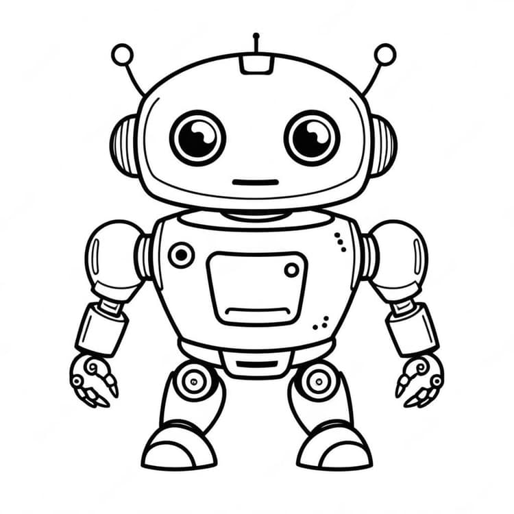 17 Desenhos de Robô para colorir