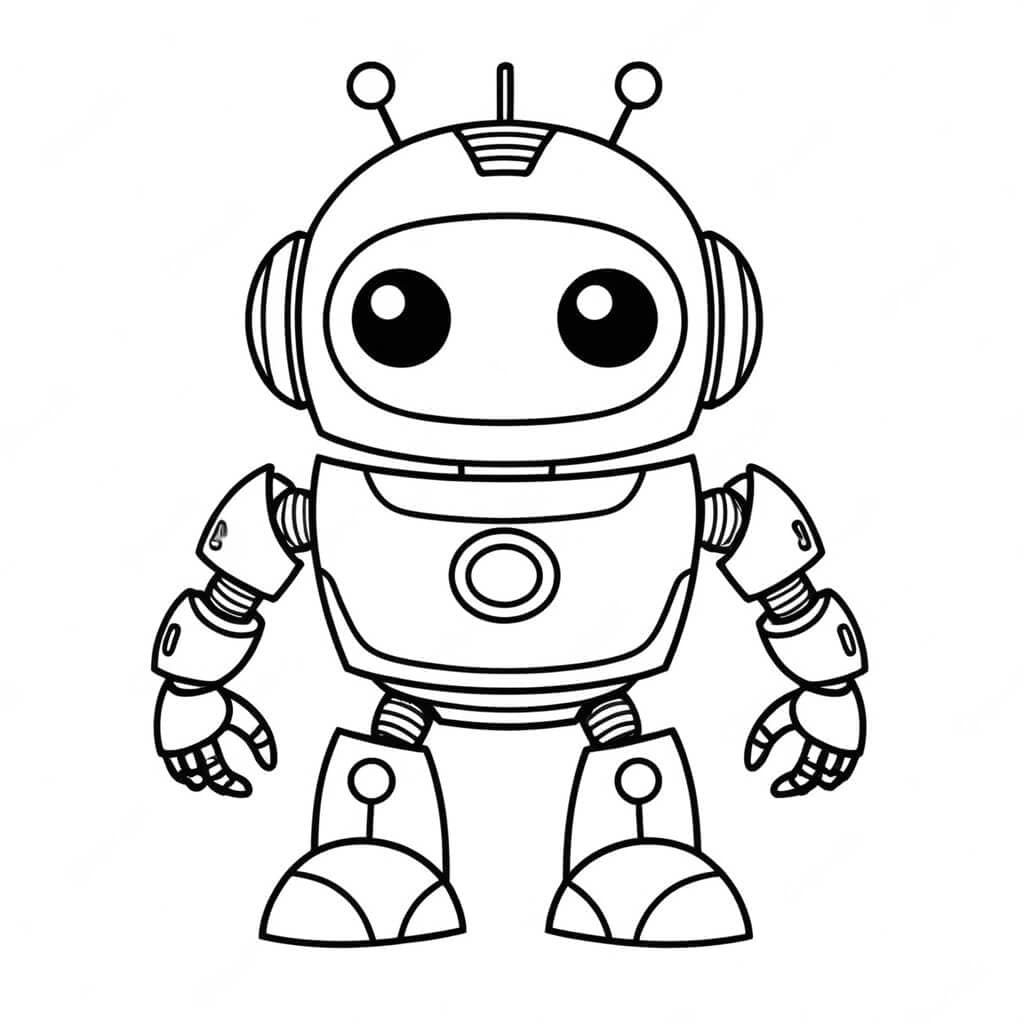 Robô de capacete para colorir