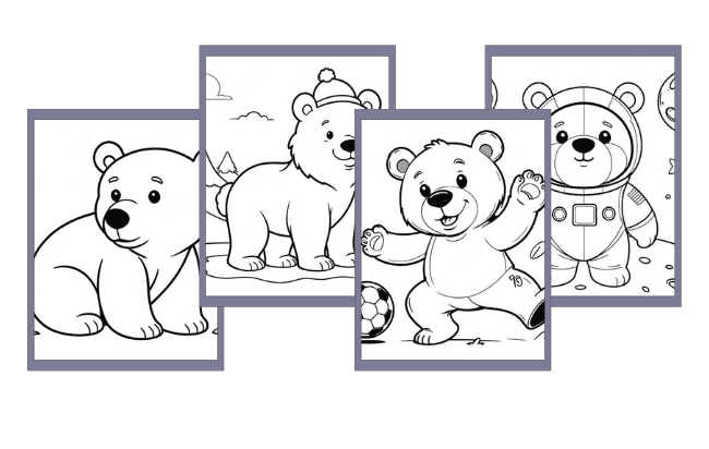Desenhos de Ursos para colorir