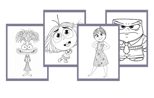 Desenho para colorir divertida mente 2