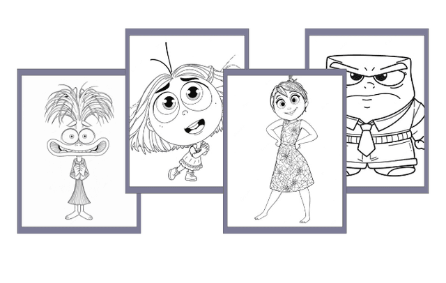 Desenho para colorir divertida mente 2