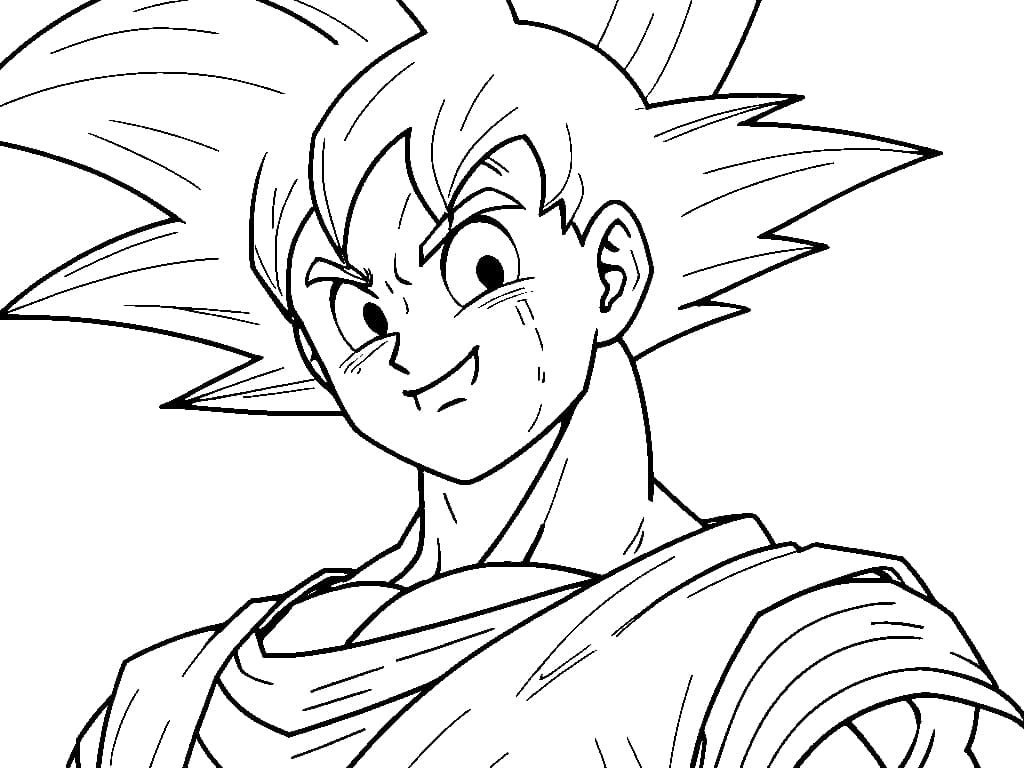 Goku para colorir