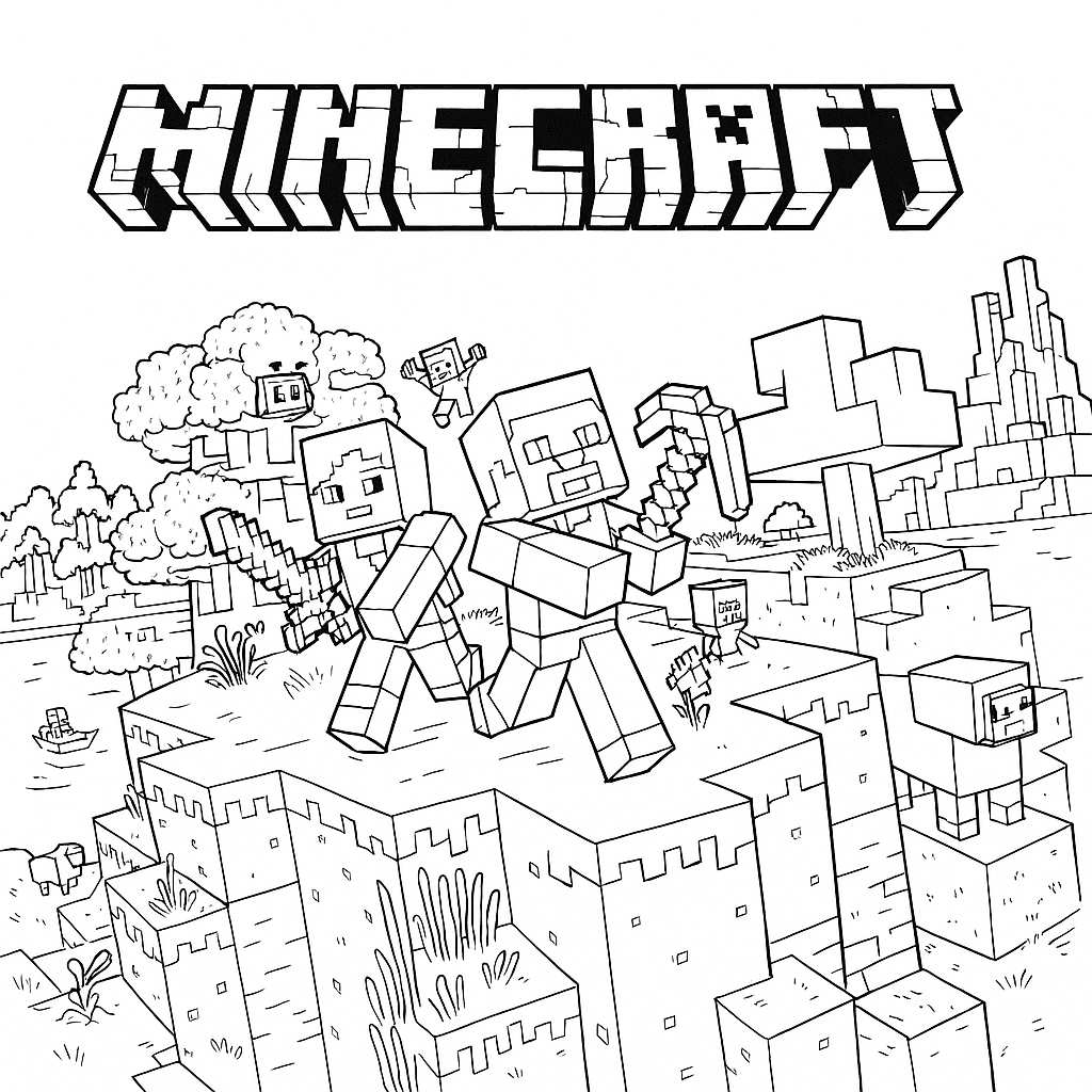 Minecraft para colorir