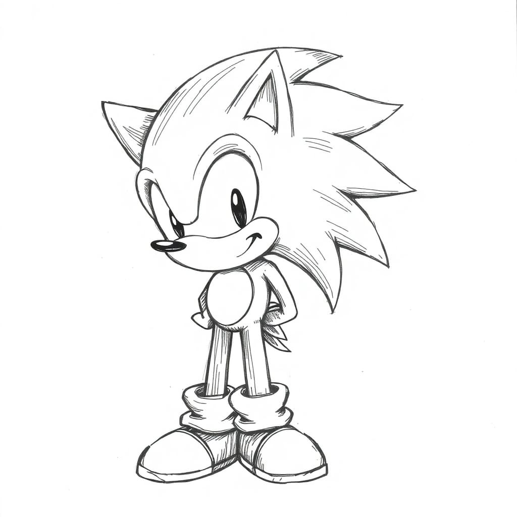 Sonic para colorir