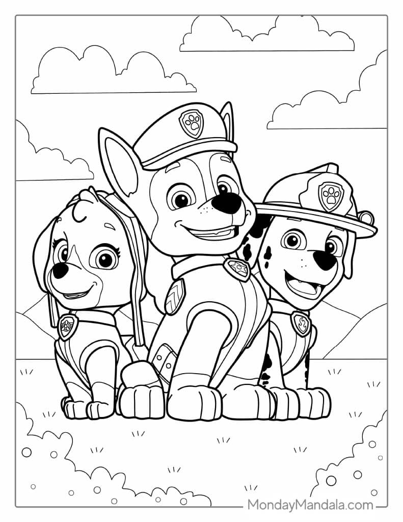 Patrulha Canina para colorir