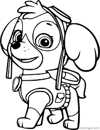 Skye da Patrulha Canina para colorir