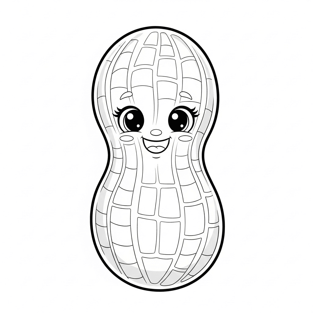 Amendoim fofo para colorir