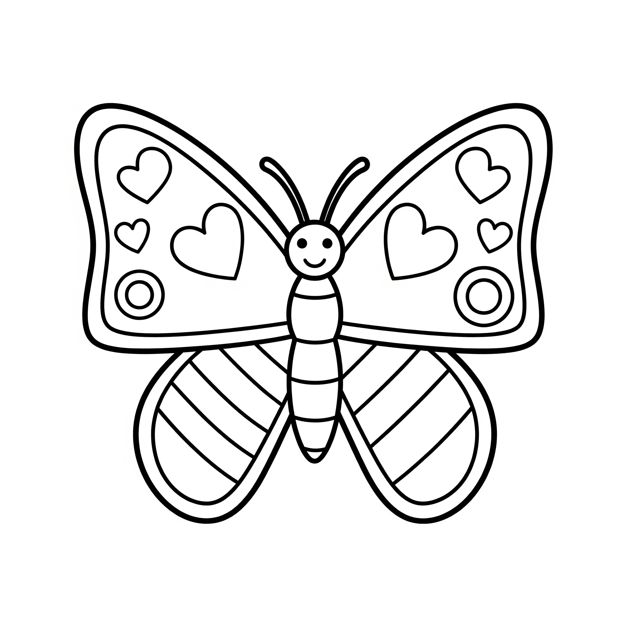 Borboleta da educacao infantil para colorir