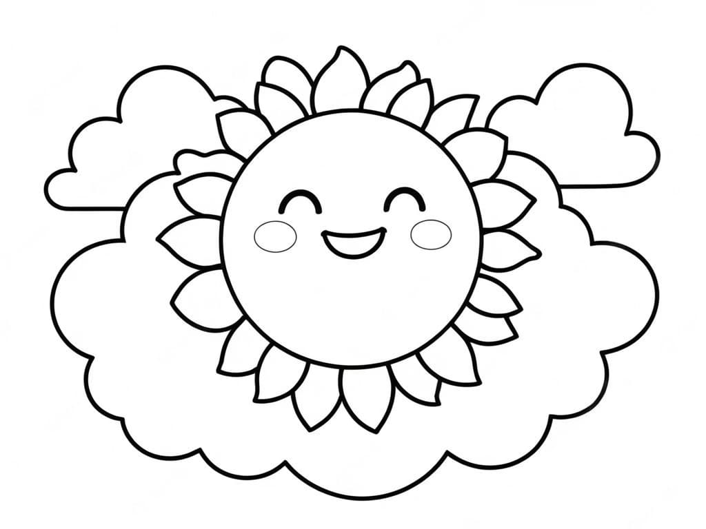Sol feliz para pintar