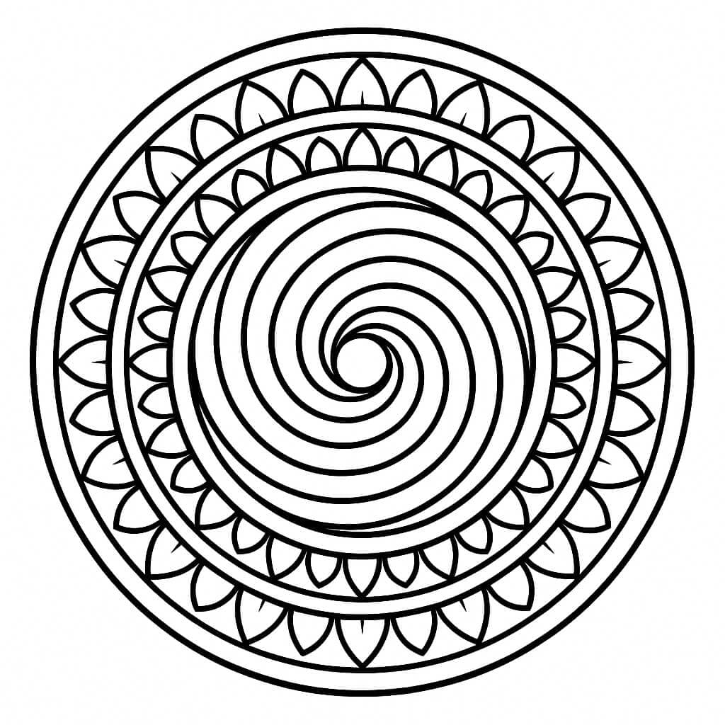 Mandala espiral hipnotica