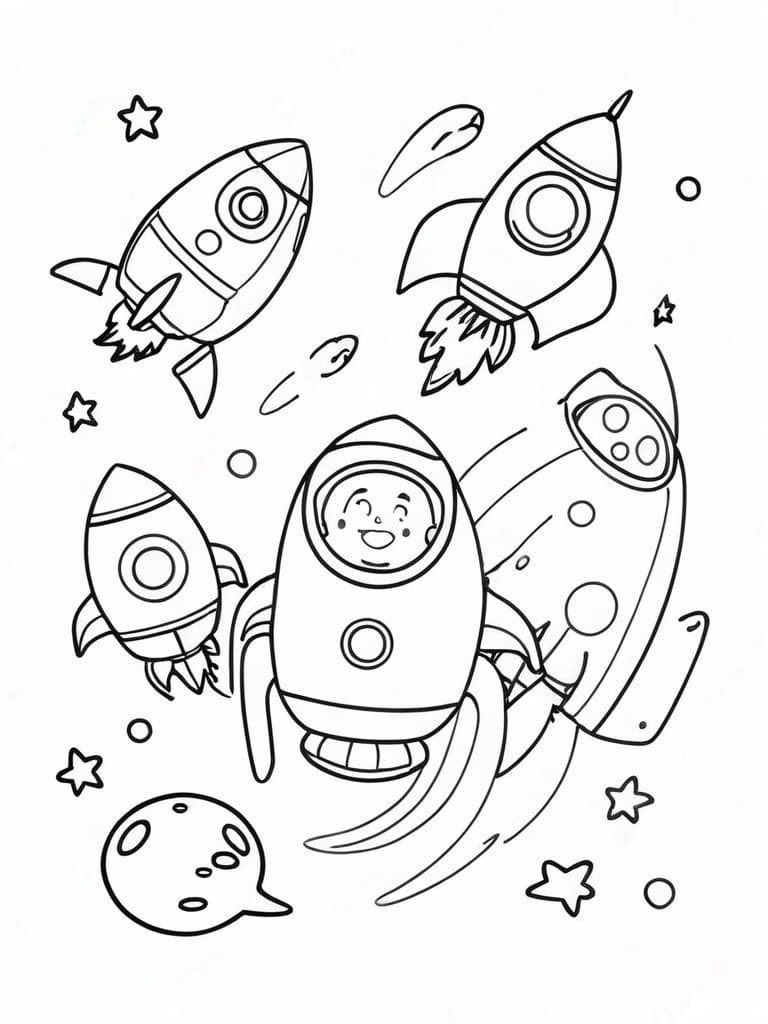 Aventura espacial com foguetes