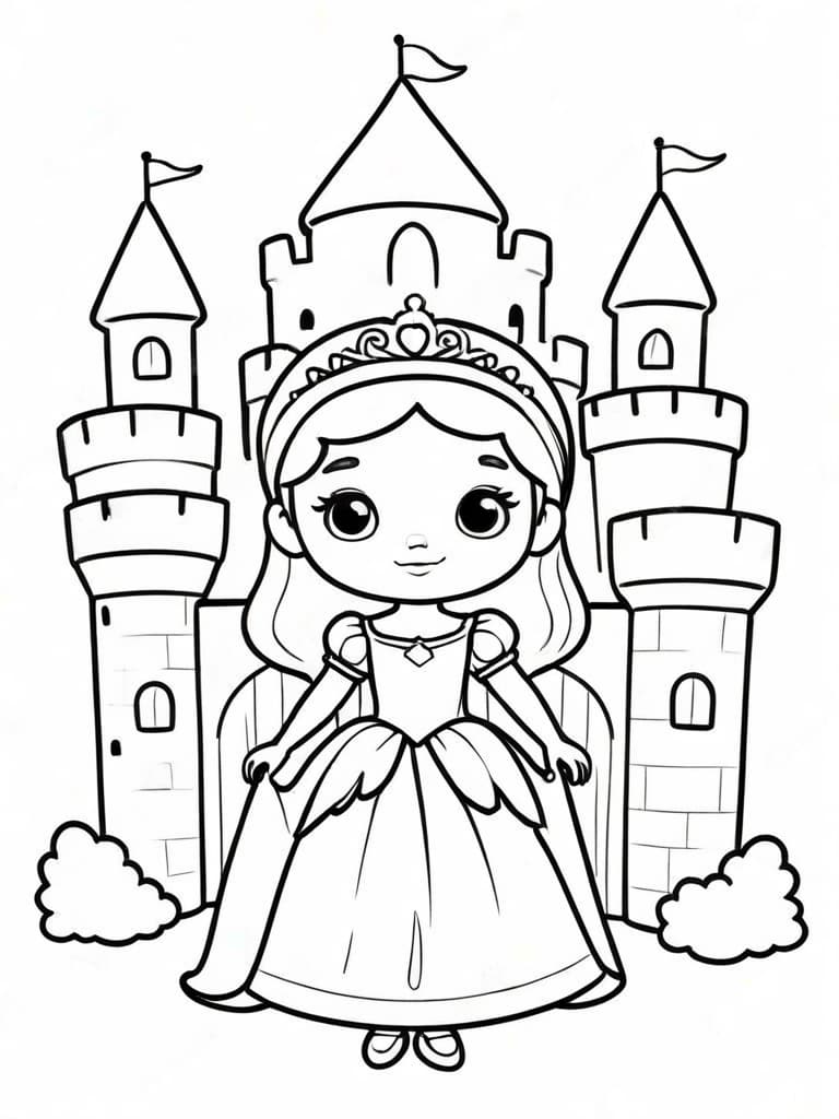 Princesa em um castelo