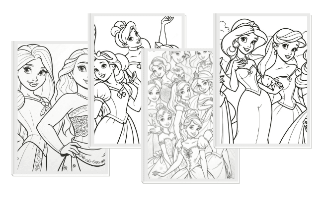 Desenhos para colorir Princesas Disney