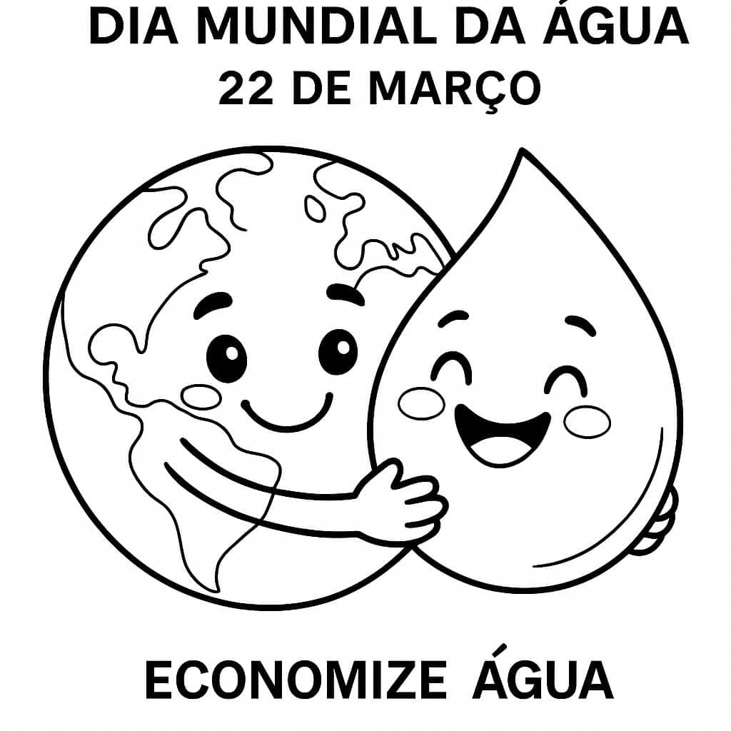 Dia Mundial da Água para colorir
