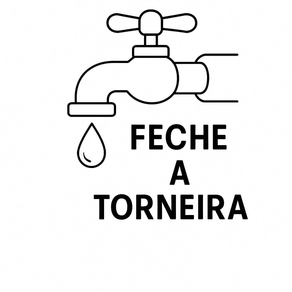 Feche a torneira para colorir