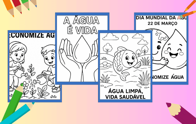 Desenhos do Dia da Água para colorir