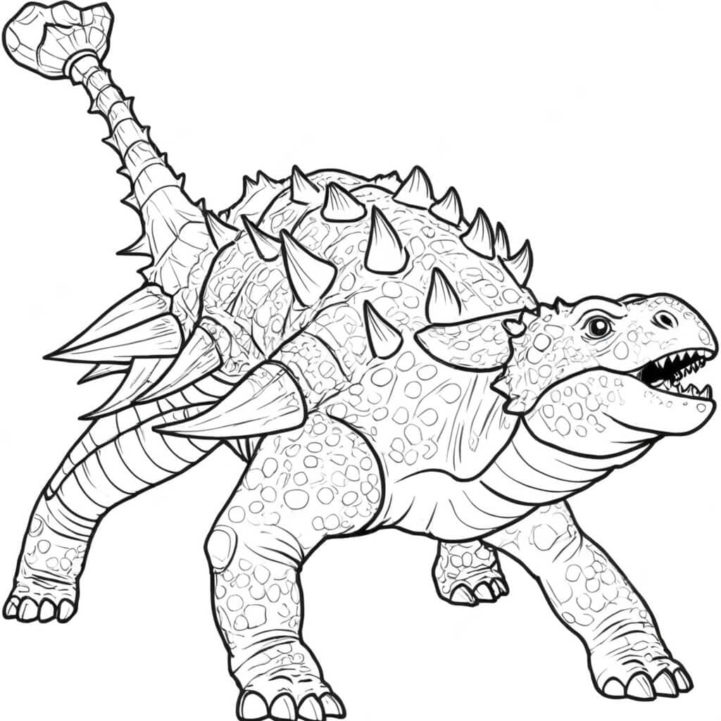 Anquilossauro para colorir