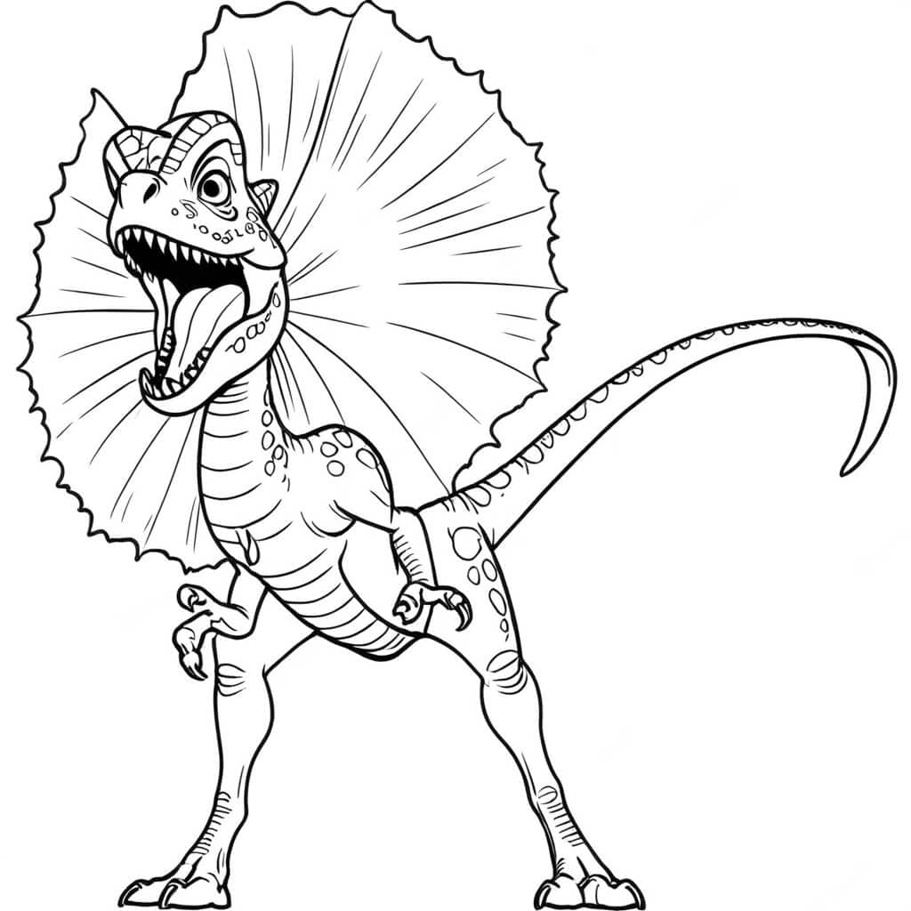 Dilofossauro para colorir