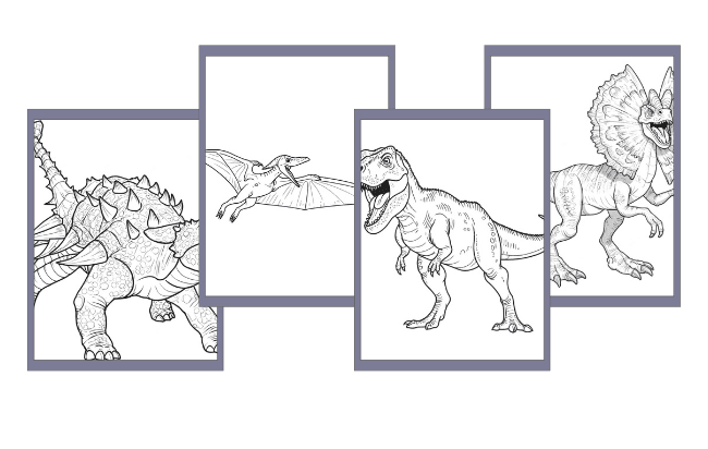 Desenhos de Dinossauros para colorir