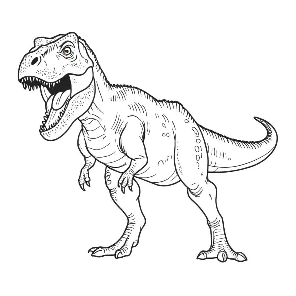 Tiranossauro Rex, o maior carnívoro para colorir