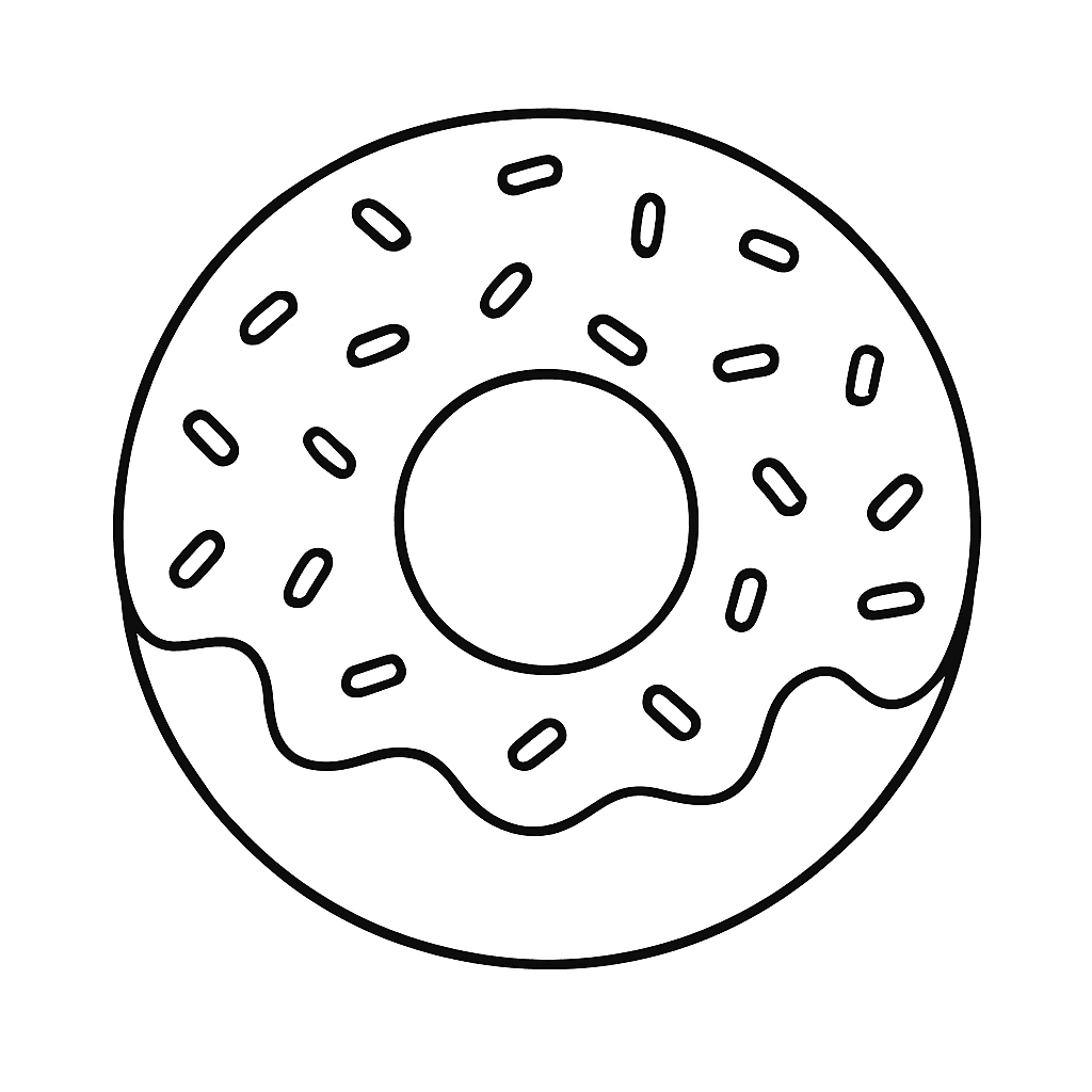 Donut para colorir