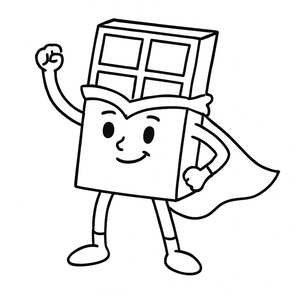 Super chocolate para colorir