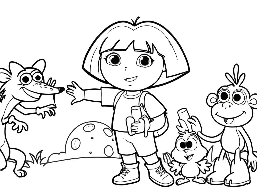 Dora e sua turma para colorir