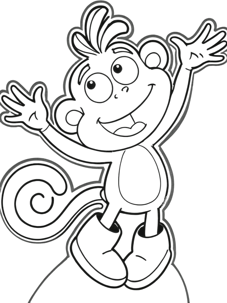 Figurinha do Botas para colorir