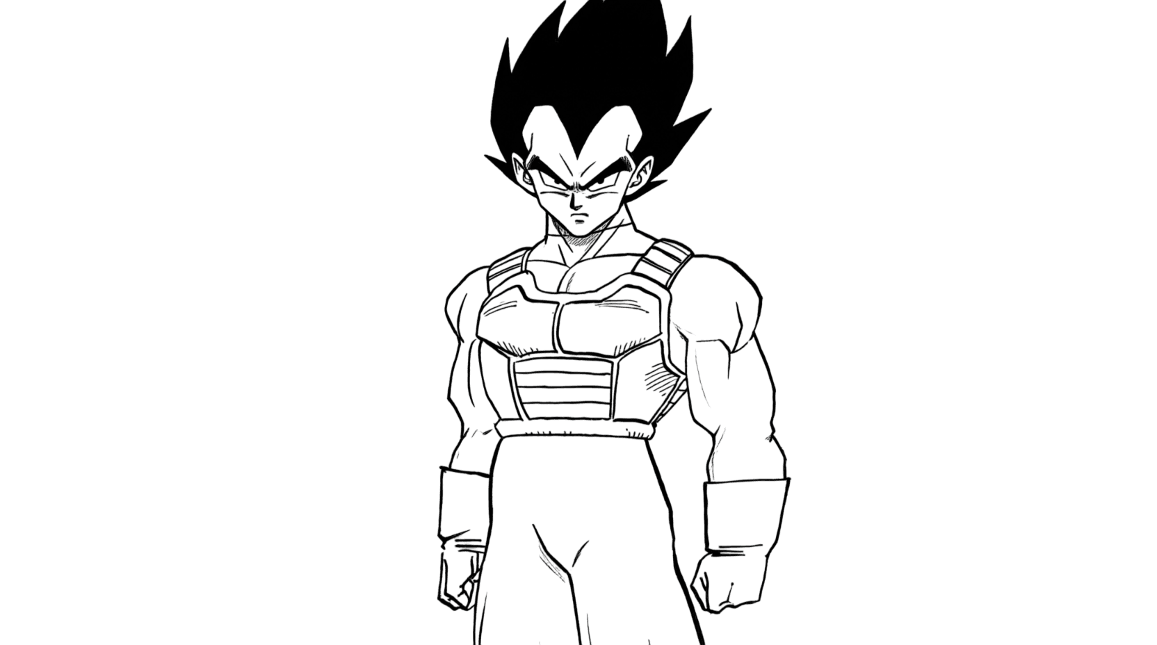 Vegeta Dragon Ball para colorir
