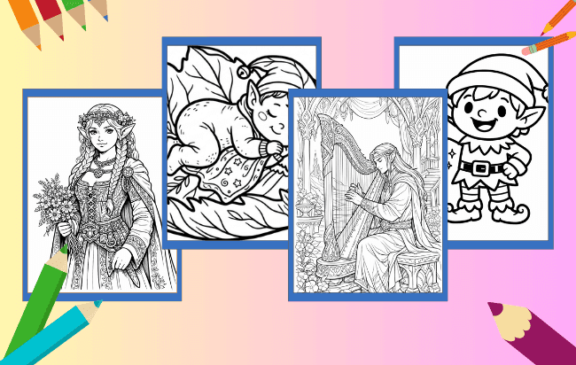 Desenhos de Duende para colorir