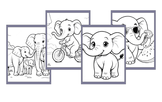 Elefante para colorir