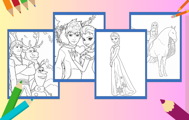 Desenhos da Elsa para colorir