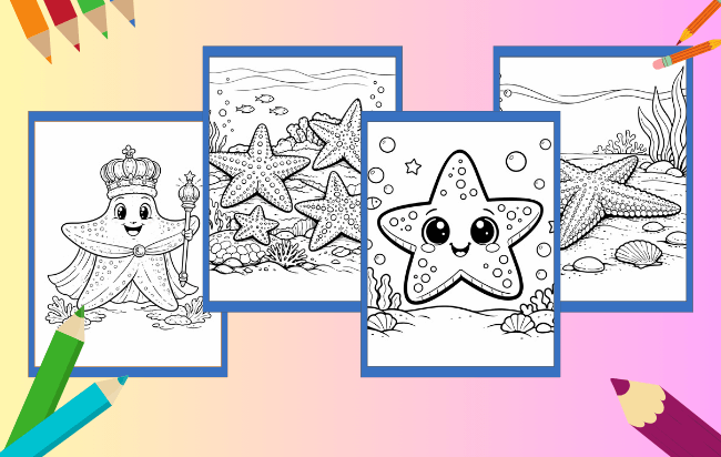 Desenhos de Estrela do Mar para colorir