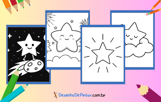 Desenhos de Estrela para colorir