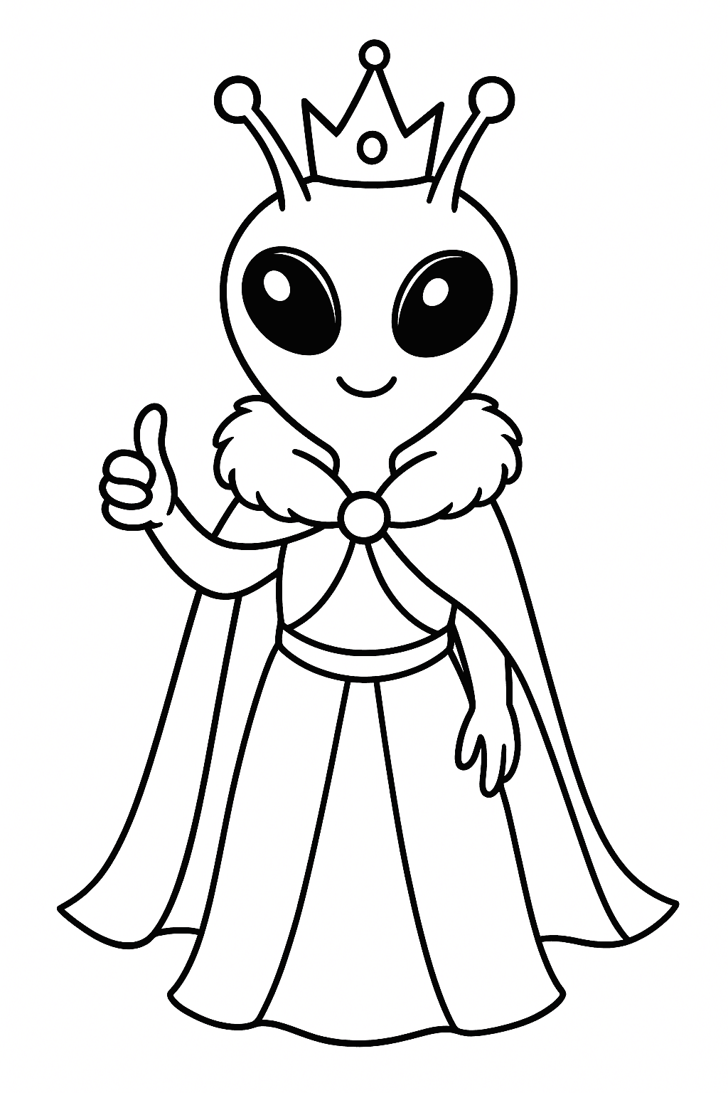 ET rainha para colorir