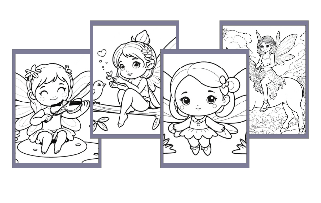 Desenhos de Fadas para colorir